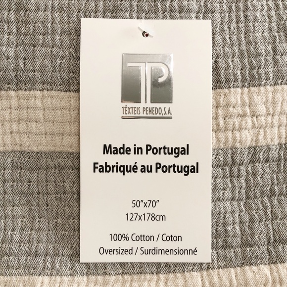 100% Cotton Texteis Penedo Fine Throw Blanket - Picture 6 of 10